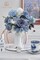 Fake Flowers Artificial Flowers Peonies Bulbous Chrysanthemum Daisy Hydrangea Sunflower Violets Dahlia Daffodils Epiphyllum Orchid Cherry Blossom Camellia Leyaron (Dusty Blue)